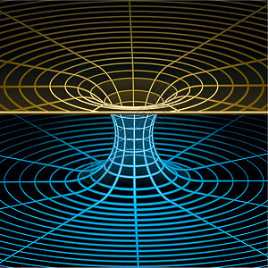 线框符号  Wormhoole插图数学时间物理解决方案几何学科学框架挑战辉光图片