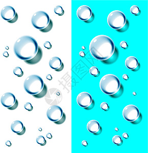 水滴绘画青色插图宏观纹理液体水面蓝色效果元素图片