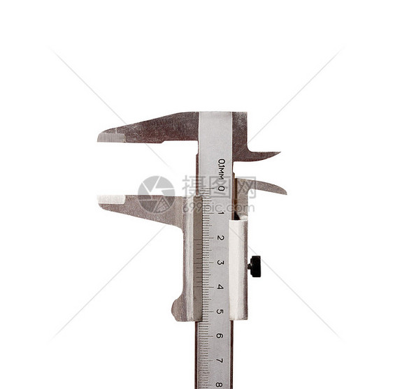 孤立的隔散校准质量机械测量白色千分尺工人金属工程师技术工具图片