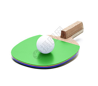 单打网球和孤立球娱乐闲暇桌子乒乓球橡皮阴影分数木头活动绿色图片