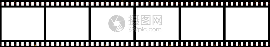 6个空白胶片框相机图像白色电影卷轴电影业计算机数字摄影框架图片