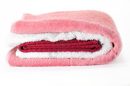 白色 红色和粉红色Terry毛巾图片