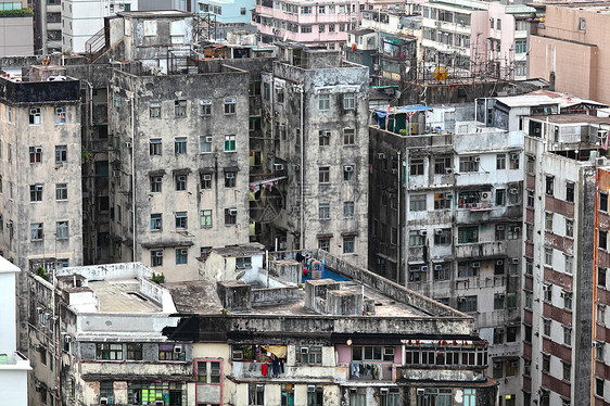 香港旧大楼百叶窗抵押建筑学摩天大楼窗户城市高楼多层财产住房图片