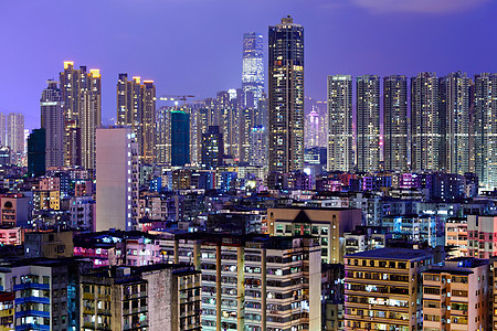 香港夜间拥挤的建筑设施多层基础设施城市高楼天空建筑学晴天摩天大楼房子不动产图片