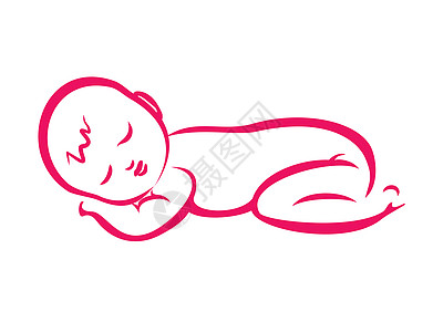 不说谎婴儿睡觉的休眠轮插画