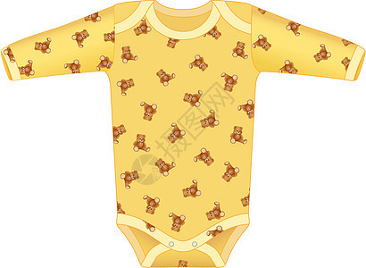 婴儿衣着衣服孩子黄色棉布服装连体衣新生玩具熊图片