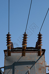 高压电线接线金属传播变压器电缆天空电气蓝色力量电压图片