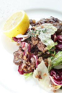 新鲜美味的沙拉蔬菜厨房绿色白色饮食食物午餐盘子餐厅牛肉图片