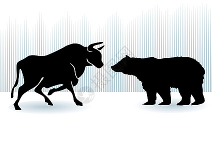 公牛和熊运行图表贸易储蓄财政投资银行家商店孩子基金图片