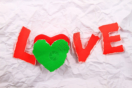 白色背景的爱情文字红色热情创造力涂鸦宣言问候语插图艺术绿色生活图片