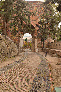 阿尔卡扎巴山的墙壁旅行花园纪念碑旅游堡垒建筑历史城堡防御建筑学图片