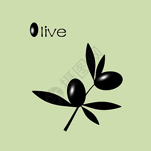 黑橄榄花园水果食物插图叶子蔬菜明信片植物图片