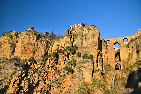 隆达桥岩石悬崖纪念碑运输旅游城市文化瀑布历史峡谷图片