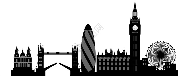 伦敦天际插图地标建筑办公室摩天大楼城市大教堂纪念碑教会英语图片