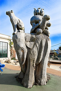 木木大象雕塑 布里斯托动物园图片