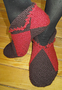 手织女性拖鞋手工衣服女士袜子图片