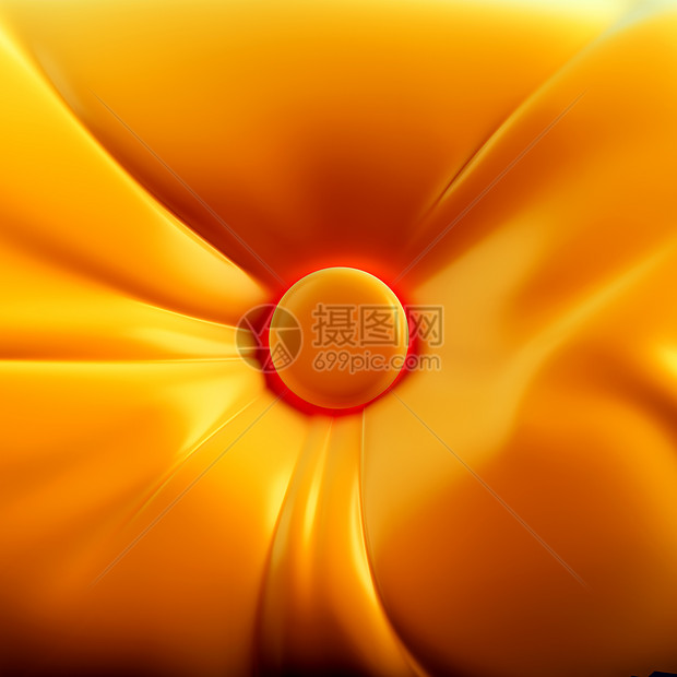 橙色皮革沙发的电镀元素是按钮图片