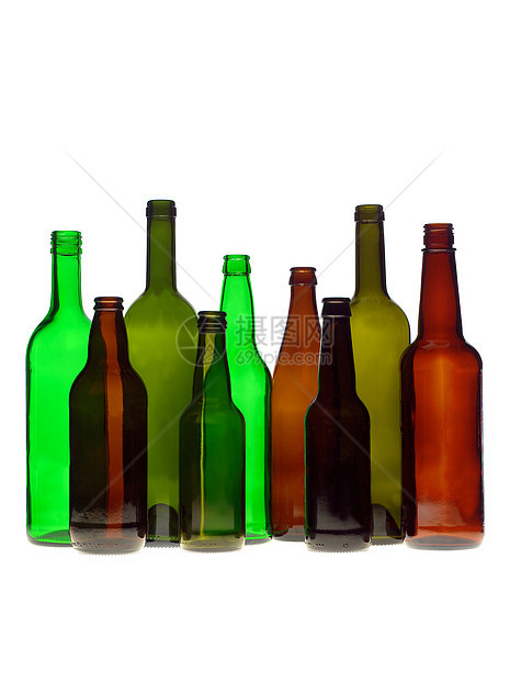 瓶数组回收曲线垃圾棕色啤酒瓶玻璃物体对象酒精颜色图片