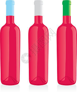 经典形状葡萄酒瓶餐厅俱乐部红色派对食物艺术拉子插图黑色美食图片