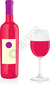 孤立的葡萄酒瓶和玻璃艺术派对红色餐厅用餐桌子拉子俱乐部插图软木图片