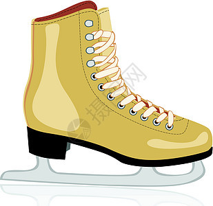 孤立的冰溜冰溜冰者白色插图滑冰运动乐趣刀刃数字图片