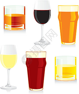 孤立眼镜插图奢华玻璃海滩啤酒酒吧果汁黄色传统享受图片