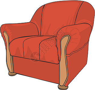 孤立的彩色臂椅皮革座位家具椅子皇家扶手椅奢华装饰白色插图图片