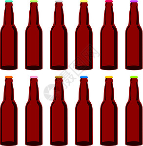 孤立的啤酒瓶插图海滩奢华瓶子果汁玻璃标签饮料啤酒酒吧图片