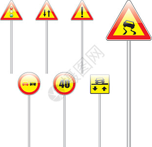 孤立的欧洲公路标志车辆行人法律出口入口公共汽车蓝色驾驶街道货车图片