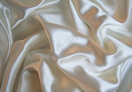 平滑优雅的白色丝绸作为背景曲线奢华材料投标布料新娘生产衣服寝具版税图片
