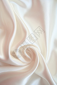 作为婚礼背景的平滑优雅白色丝绸纺织品折痕涟漪材料海浪银色织物新娘布料投标图片