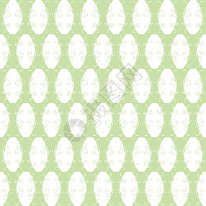 无缝裁缝花类模式织物墙纸绿色裙子风格圆形美丽材料白色装饰背景图片