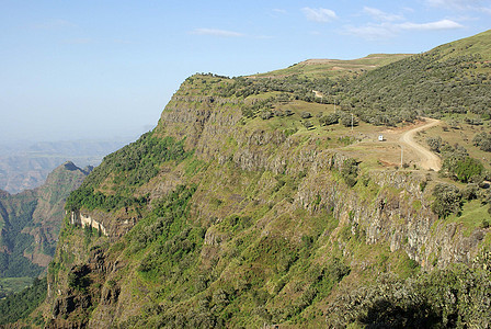 埃塞俄比亚地貌景观悬崖高原旅行顶峰荒野猿猴风景图片