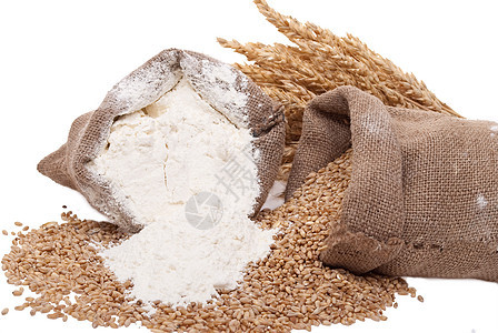 面粉和小麦谷物面包农场食物收成麻布团体粮食木板季节燕麦图片