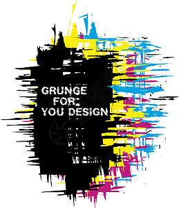 CMYK 颜色的 Grunge 背景图片