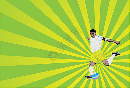 足球足球运动员玩家分数运动太阳光插图竞赛背景图片