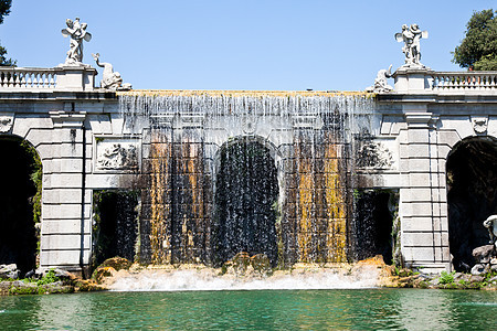 意大利建筑国王旅行团体住宅瀑布喷泉雕像公园奢华图片