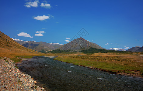 阿尔泰山脉 美丽的高地景观 俄罗斯 西伯利亚山脉爬坡岩石地形高山大雪全景冰川空气蓝色图片