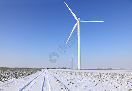 风力涡轮机农村白色车道生态地平线环境农场风车蓝色绿色图片