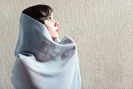 女祈祷者崇拜冒充信仰围巾沉思女性祷告成人女士思维图片