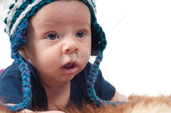 小宝宝情感皮肤新生帽子儿子蓝色生活孩子工作室尖顶帽图片