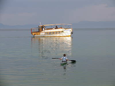 奥赫里德湖 马塞多尼亚蓝色天空假期海岸全景支撑旅行季节旅游图片