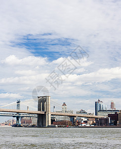 美国纽约市曼哈顿布鲁克林大桥景观城市位置外观建筑世界旅行建筑学地标图片