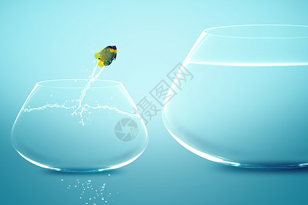 鱼跳跃到更大的鱼卵动机勇气空间风险金鱼欲望奉献飞溅道路进步图片
