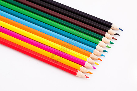 彩色铅笔幼儿园学习孩子们生活彩虹商业概念木头团体教育图片