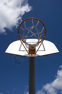 篮子圈运动街道蓝天高手灌篮篮球图片