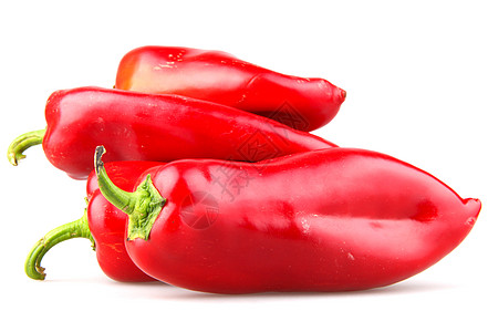 白色背景的红辣椒食物营养食谱烹饪管理减肥辣椒体重红色胡椒背景图片