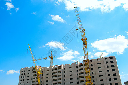 建筑物生长摩天大楼蓝色建筑学场景住宅房屋商业财产技术图片