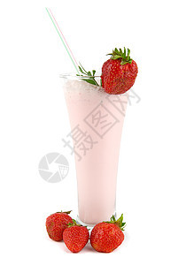 鸡尾和草莓牛奶液体玻璃酒吧茶点美食气泡奶油饮料派对图片