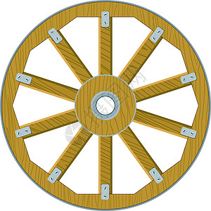 木制轮的矢量图像图片
